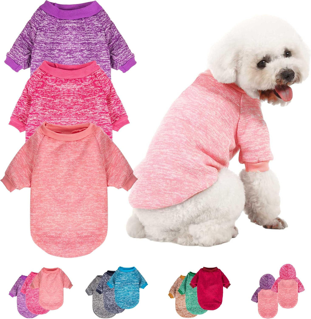 Dog Sweater, Sweaters for Small Dogs, 2, 3 Pack Warm Soft Pet Clothes for Puppy, Medium Large Cat, Dogs Girl or Boy, Dog Shirt for Winter Christmas (Buckle Grey+Navy+Blue, Large) - Image 13