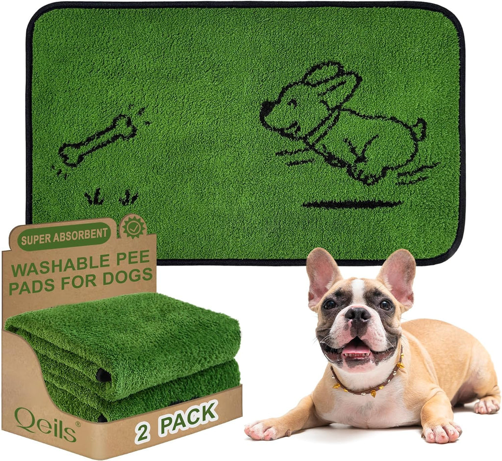 Qeils Reusable Puppy Pads, Washable Pee Pads for Dogs 2 Pack Durable Absorbent Leakproof Dog Training Pads for Home or Travel, Non-Slip Wee Wee Pads Potty Pads 18"x24" - Image 12
