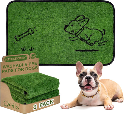 Qeils Reusable Puppy Pads, Washable Pee Pads for Dogs 2 Pack Durable Absorbent Leakproof Dog Training Pads for Home or Travel, Non-Slip Wee Wee Pads Potty Pads 18"x24" - Image 12