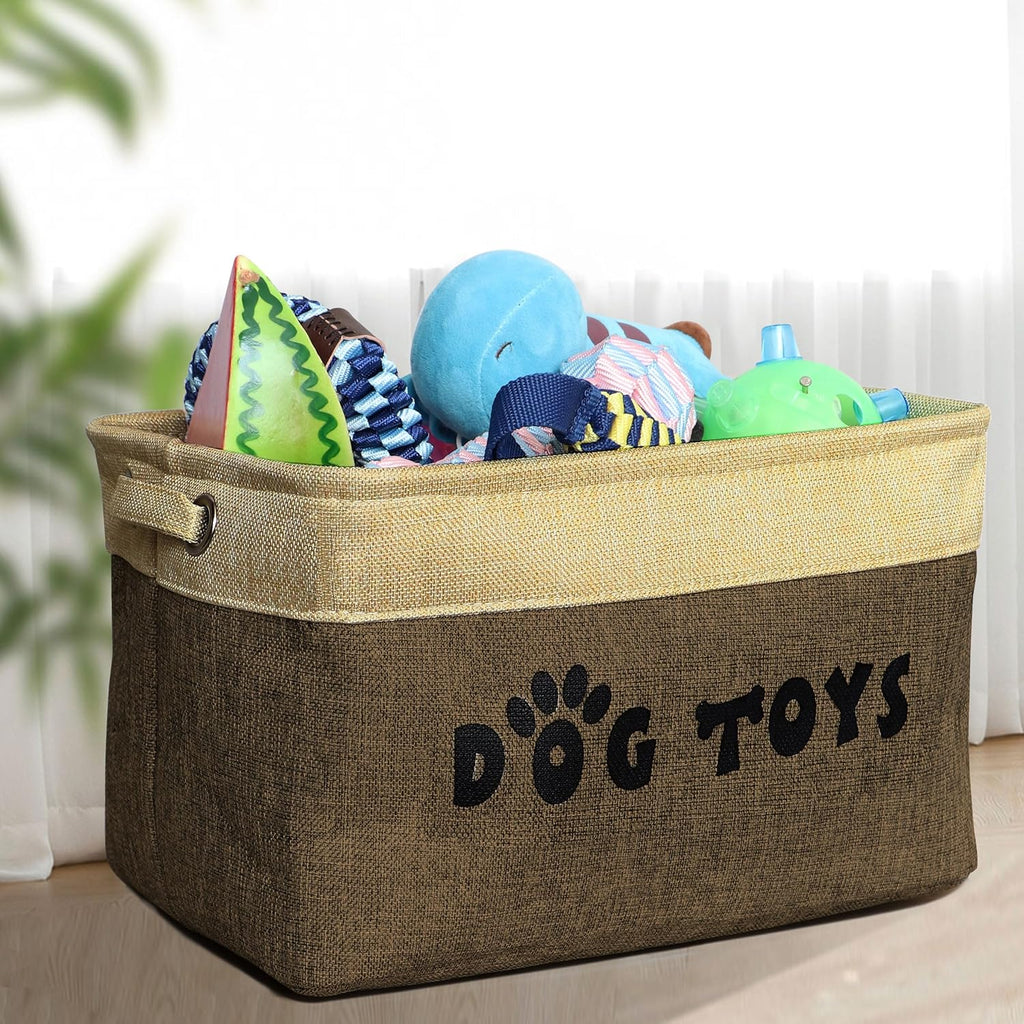 Folded Pet Artist dog toy bin showing compact design