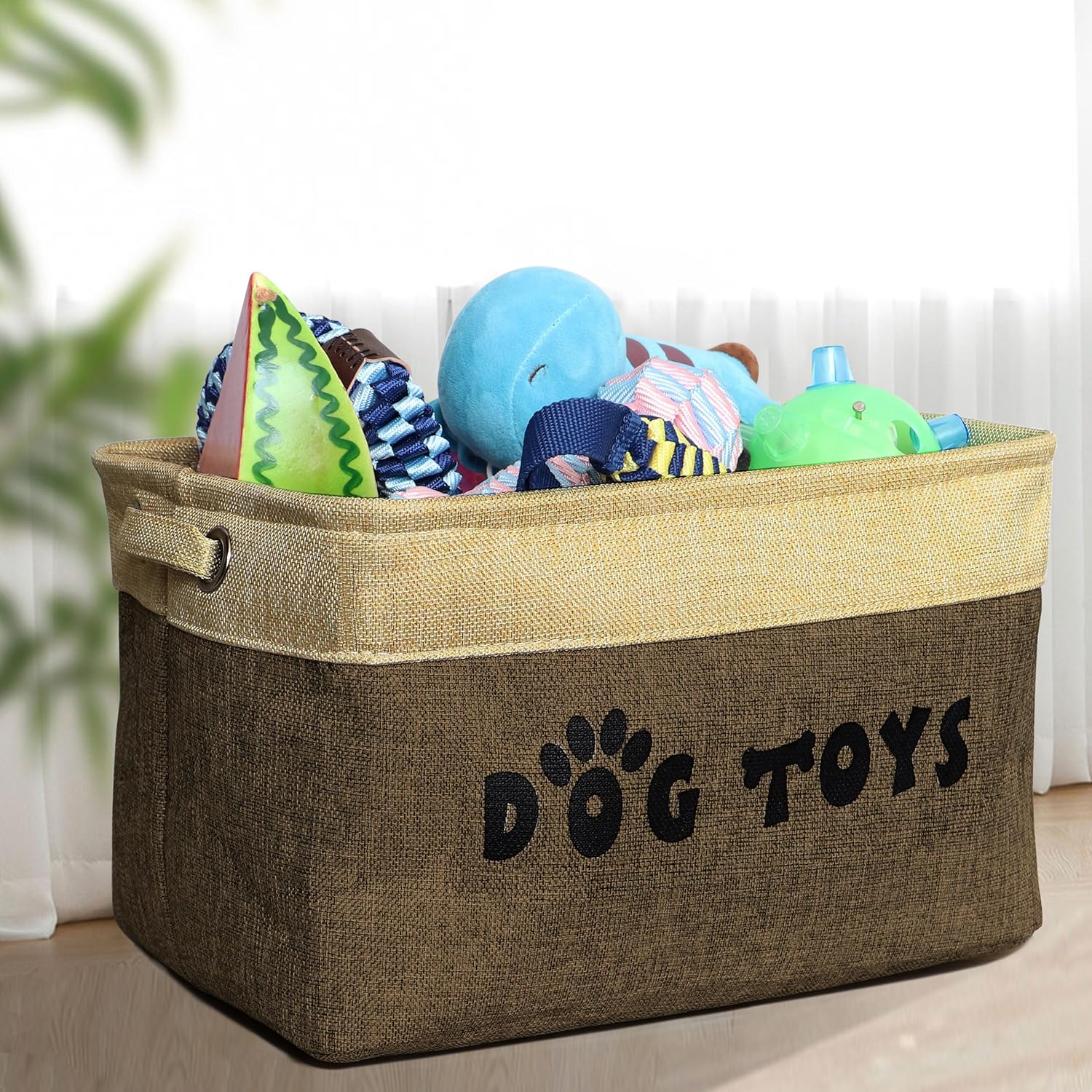 Folded Pet Artist dog toy bin showing compact design