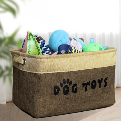 Folded Pet Artist dog toy bin showing compact design