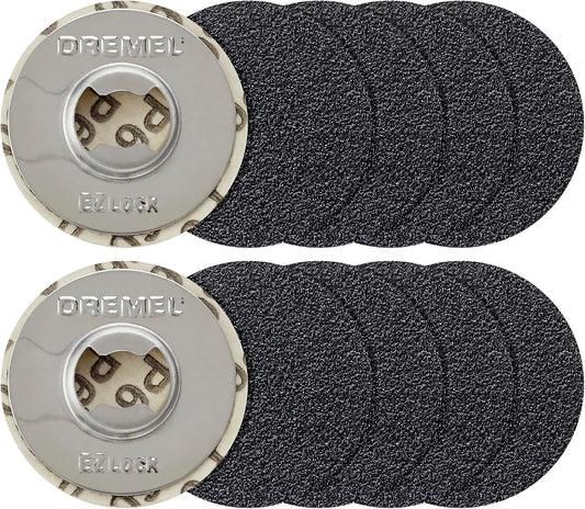 Dremel SD60-PGK pet nail grooming sanding discs ten pack front view showing the EZ Lock metal center