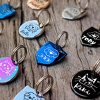 MEOW the WOOF personalized name plate accessory for premium pet collars.