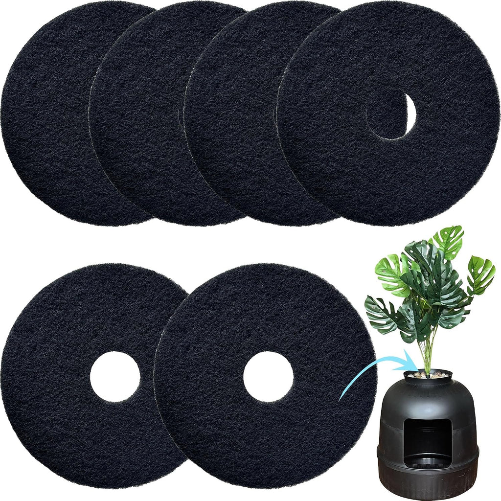 TeurWone cat litter box replacement filters front view activated charcoal odor absorber