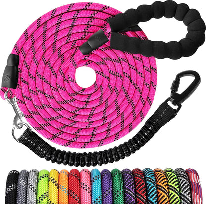 Long Dog Leash 15 FT: Heavy Duty Rope Leashes for Dogs Training with Swivel Lockable Hook Reflective Threads Bungee and Padded Handle - Dog Lead for Large Small Medium Dogs Outside Walking Hiking - Image 12
