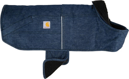 Authentic imported Carhartt dog chore coat packaged for small breeds.