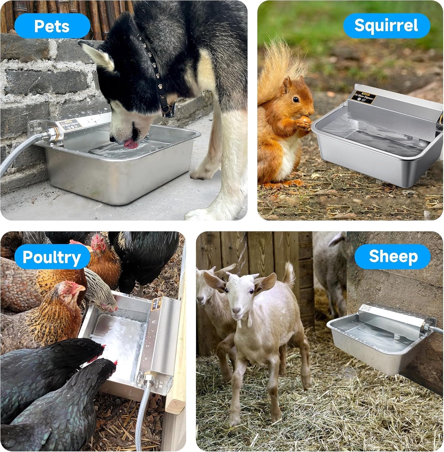 PETSOLON imported automatic water bowl connected to garden spigot