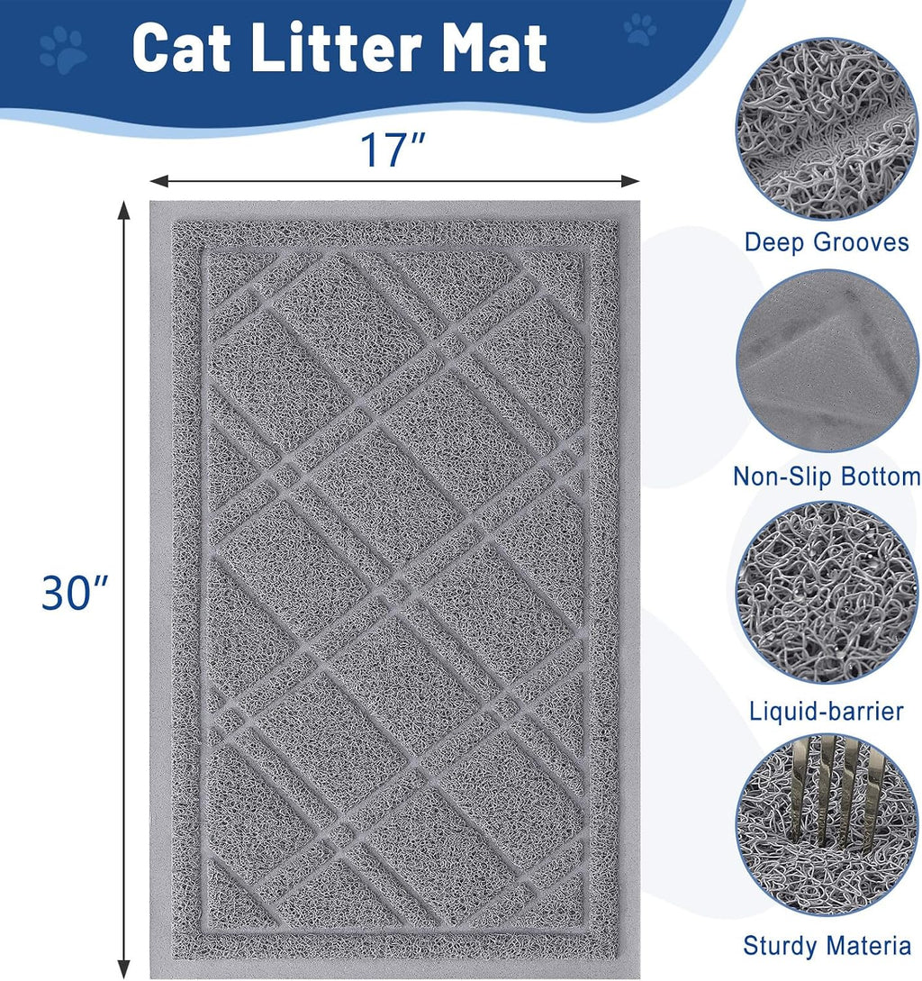Smiry non slip cat litter mat water resistant backing illustration