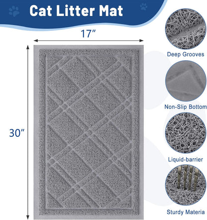 Smiry non slip cat litter mat water resistant backing illustration