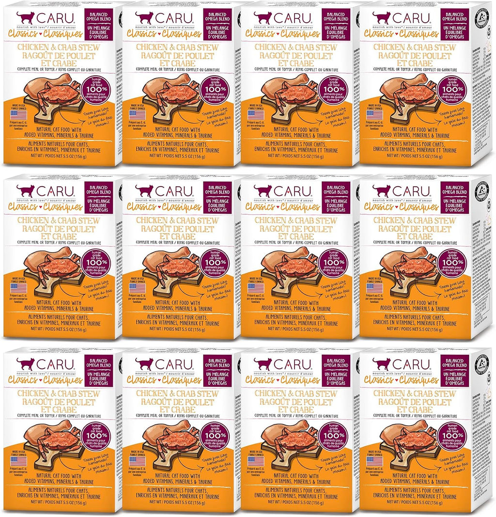 Caru - Classics Chicken & Wild Cod Stew for Cats - Healthy Functional Wet Cat Food or Food Topper - Balanced Omega Blend - 5.5 oz Cartons - Pack of 12 - Image 13