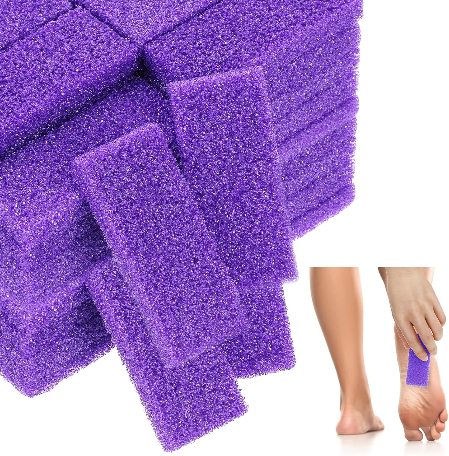 Maryton purple pumice stone for feet front view