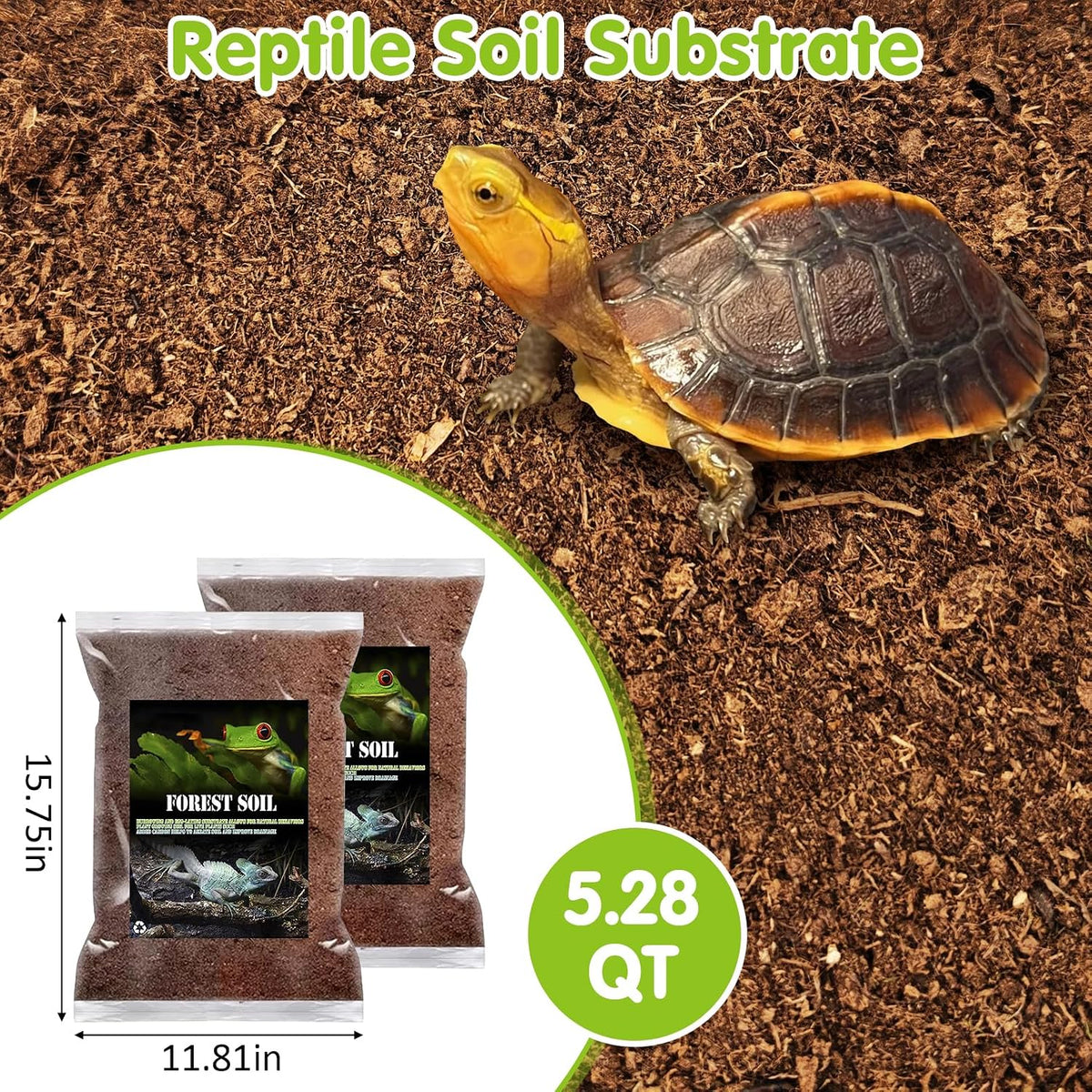 BNOSDM coconut fiber tortoise bedding inside a clean reptile enclosure India