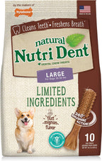 Nylabone Nutri Dent Dog Dental Chews - Natural Dog Teeth Cleaning & Breath Freshener - Dental Treats for Dogs - Filet Mignon Flavor, Large (20 Count) - Image 15