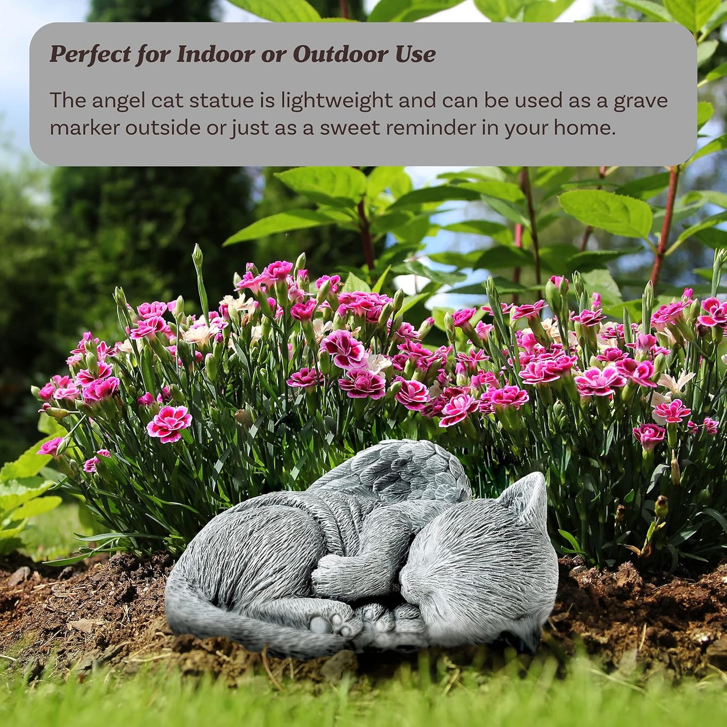 Side profile of Pure Garden pet remembrance sculpture