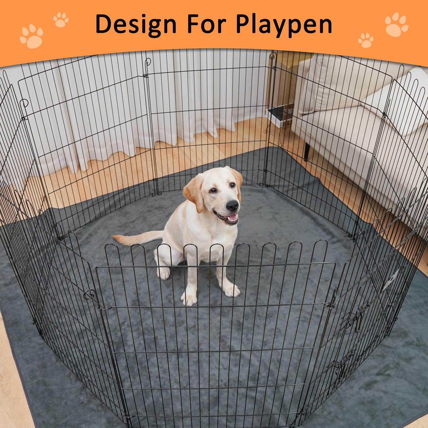 Anti-slip silica gel backing detail on dog pee pad