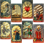 Kiino 78 Gold Foil Tarot Deck front view in elegant gift box