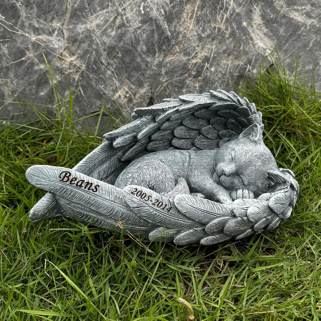 Youruitom pet loss sympathy gift displayed indoors on a wooden living room mantel