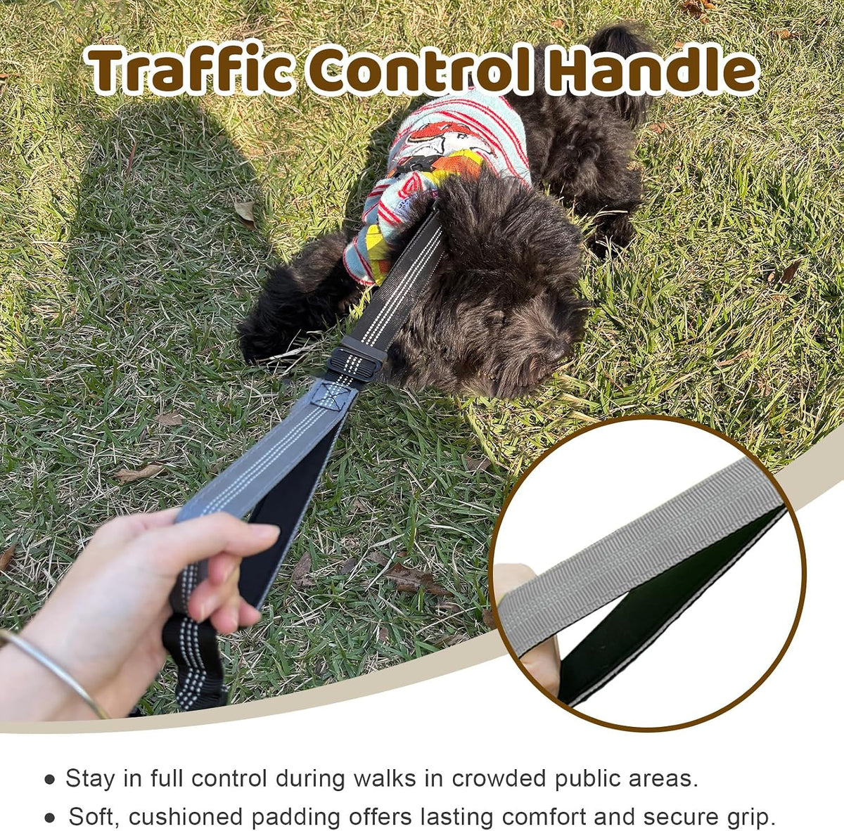 LEOSASA two dog coupler highlighting adjustable buckle straps