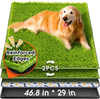 Large dog using Hompet grass pad for potty training