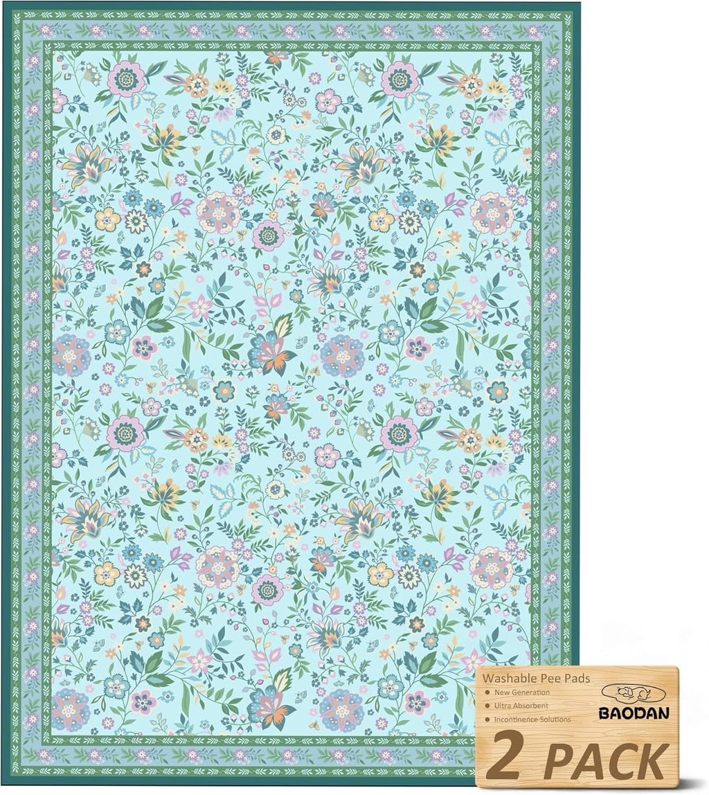 Baodan floral dog mat protecting a living room couch