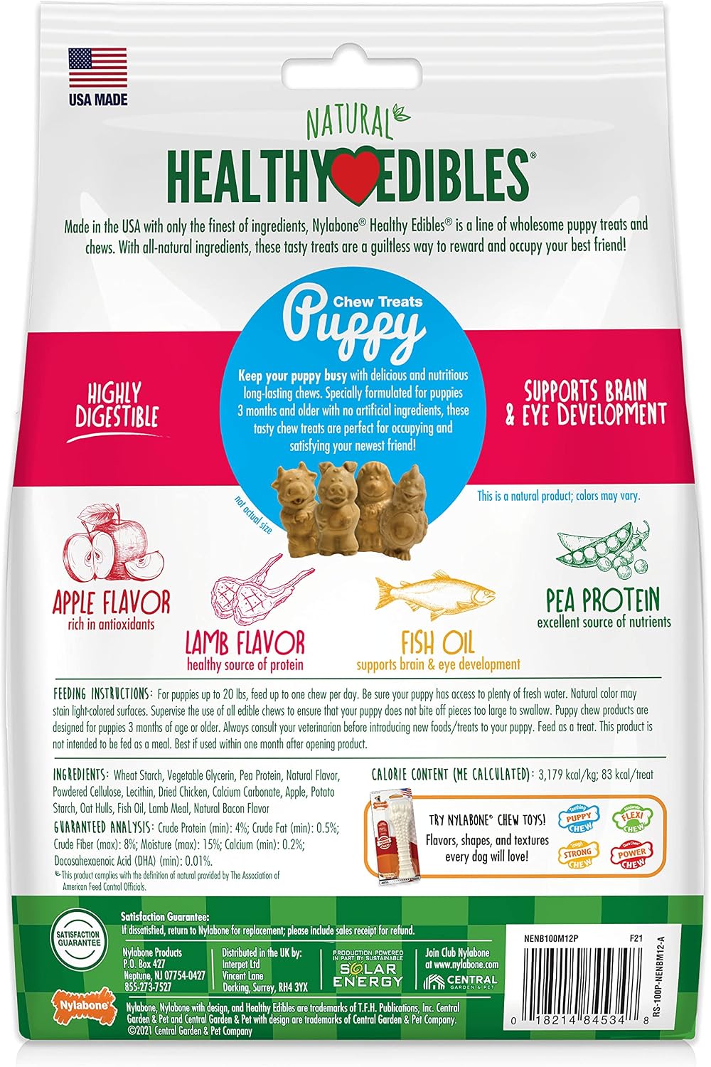 Nylabone chew treat showing texture and dental nubs