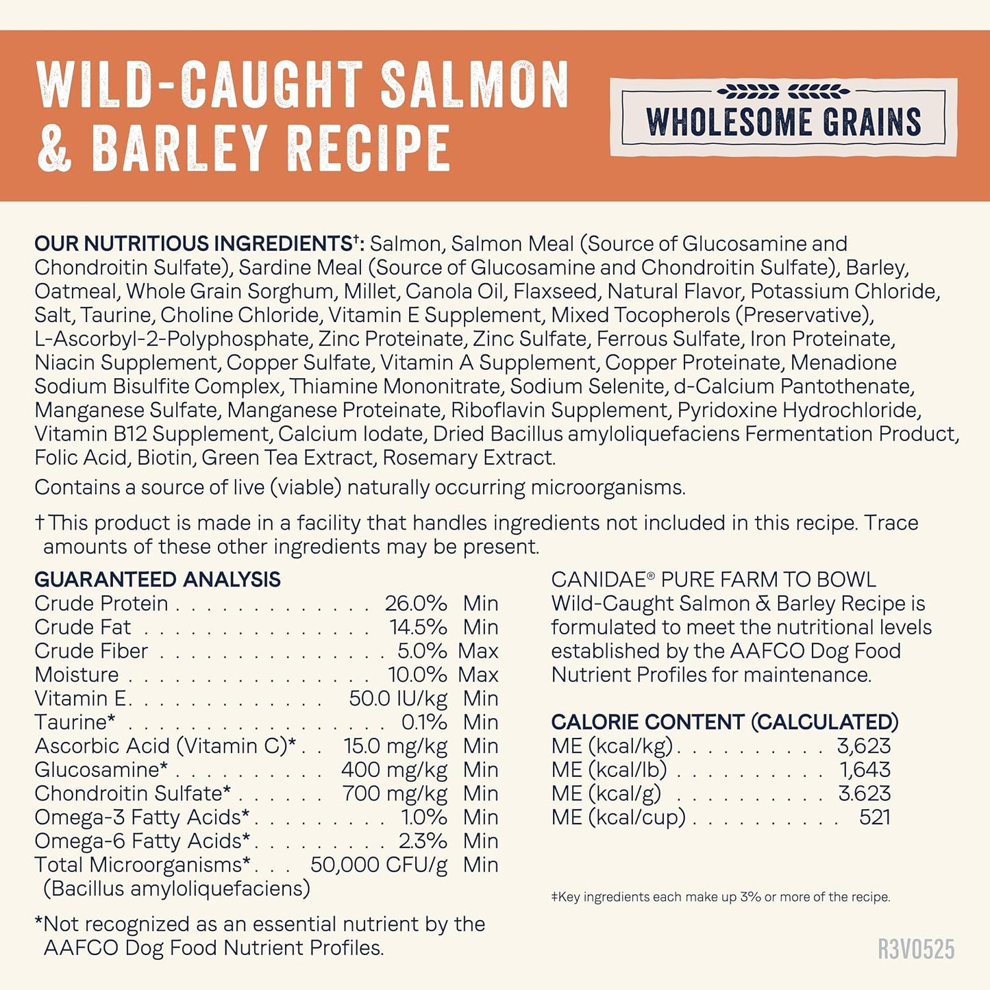 Canidae Pure Farm to Bowl Dry Dog Food - Balanced Nutrition for Adult Dogs - Limited Ingredient Formula - Wholesome Grains - 22 lb - Wild-Caught Salmon & Barley Recipe - Image 9