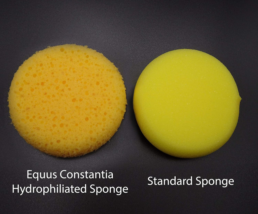 High density synthetic sponges for saddle cleaning and shoe polishing