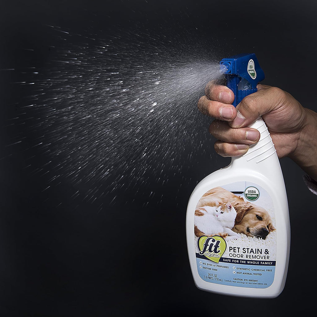 Fit Organic USDA certified organic cleaning spray back label