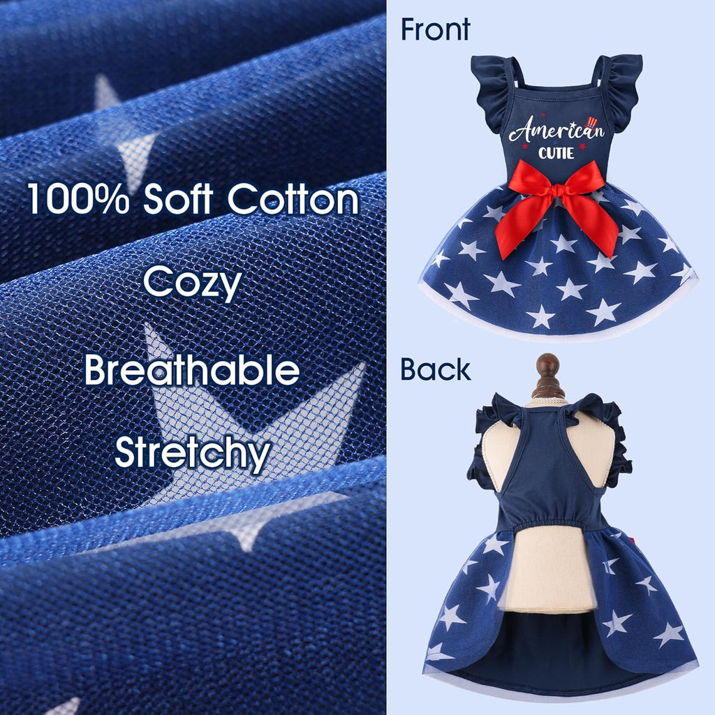 Comfortable cotton blend holiday clothes for small medium dogs
