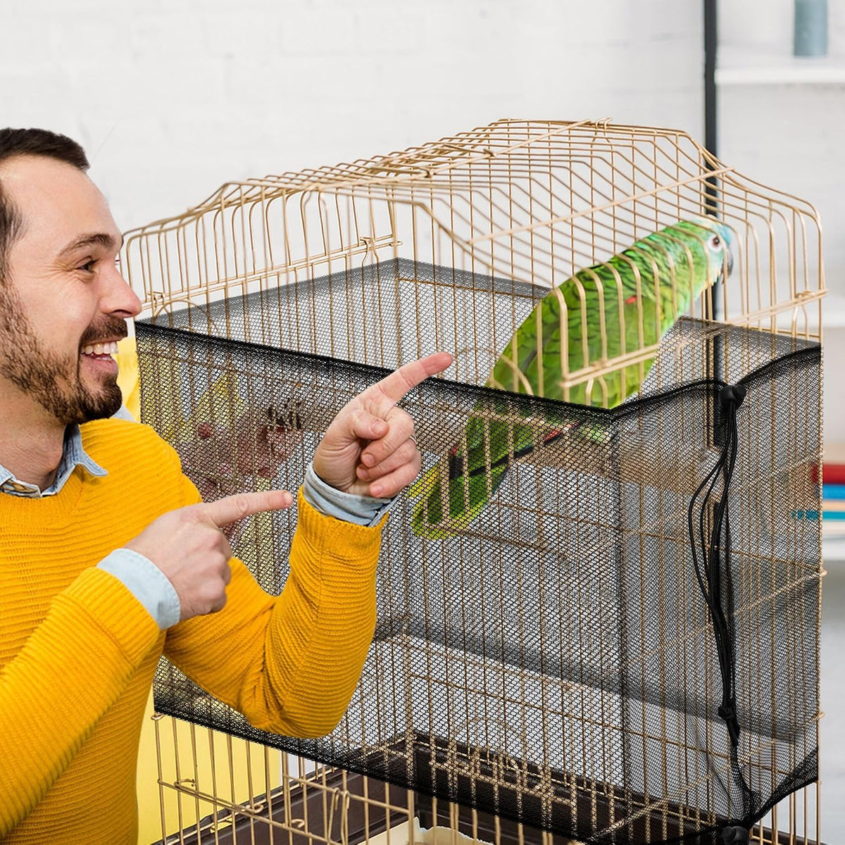 Catcan twin pack bird cage guard packaging display