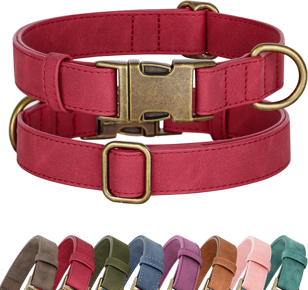 Didog Soft PU Leather Dog Collar, Stylish Quick Released Dog Collars for Small Dogs, Easy Clean Adjustable Pet Collar for Daily Walking, Light Brown, S Fit 10-15" Neck - Image 10