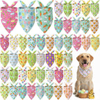 Assorted colorful footprint pattern triangle ties for premium dog styling