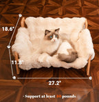 Cat resting on elevated Cheerhome Pets sofa bed in living room
