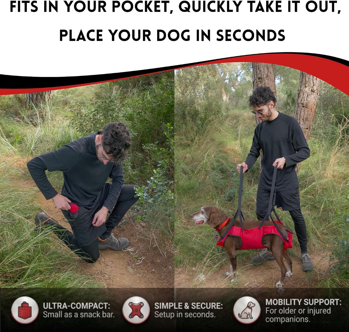 Fido Pro Ultra-Lite sling shown packed in a small bag
