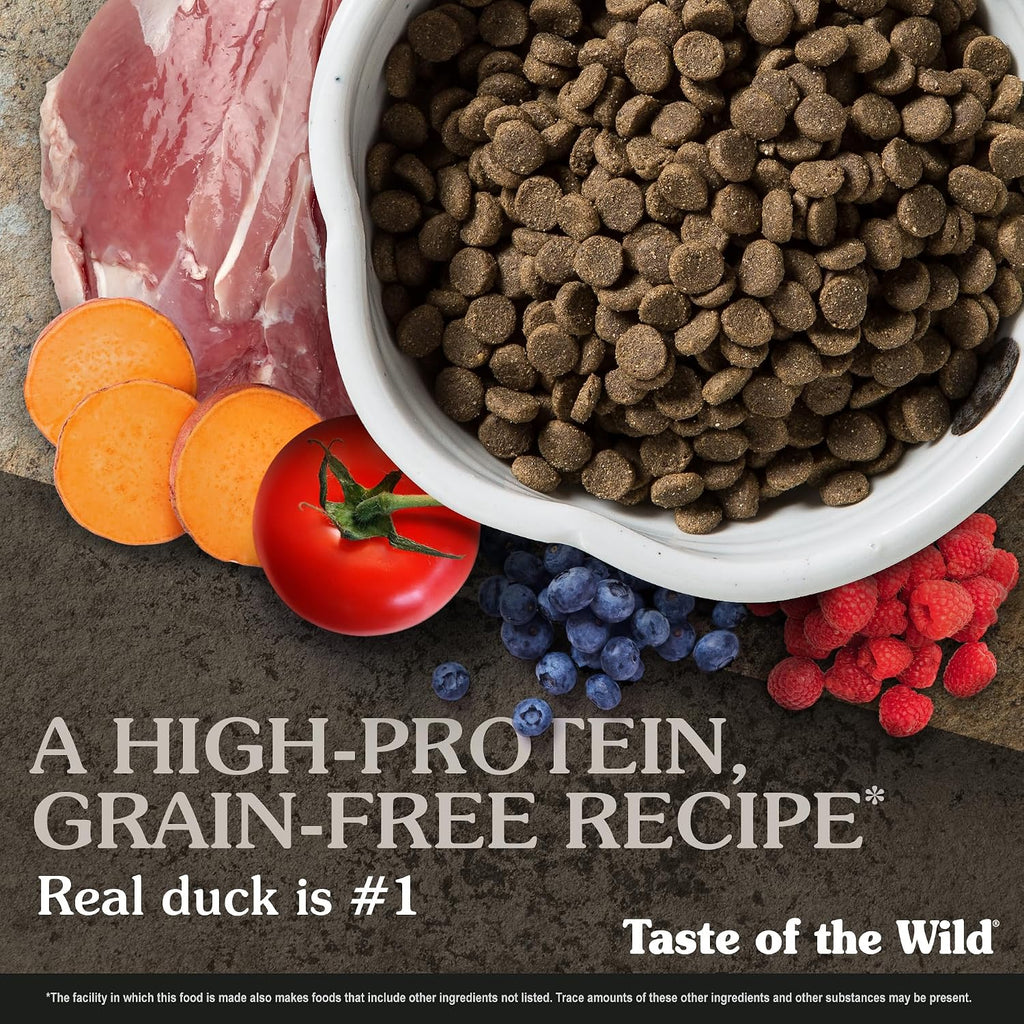 Taste of the Wild 28 pound bag premium imported high protein adult dog food feeding guide
