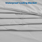 Close up view of the silky nylon spandex fabric texture on the cooling pet mat.