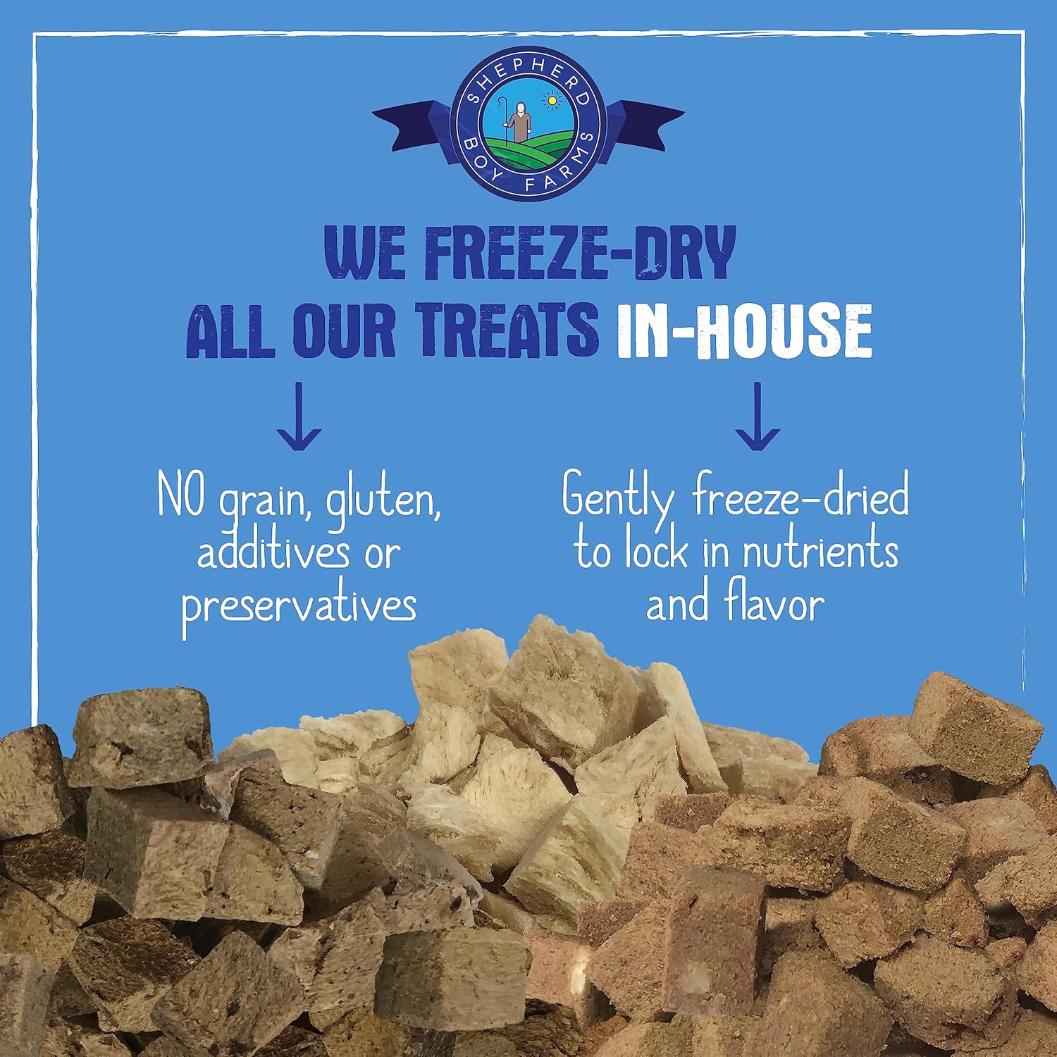 Shepherd Boy Farms duck heart training treats for sensitive stomach pets