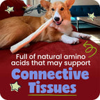 Back of Pawstruck beef collagen packaging showing nutritional benefits