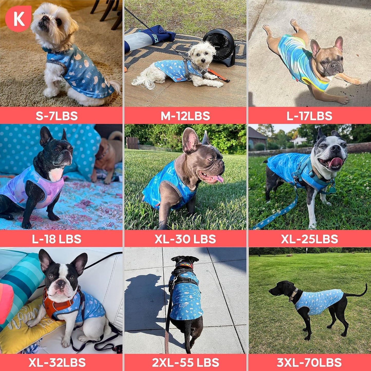 Packaging for Kyeese 2 pack summer dog clothes
