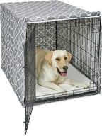 Premium poly cotton pet crate cover in pink stylish design