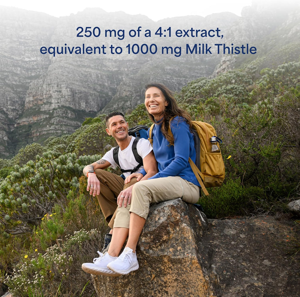Puritan's Pride milk thistle herbal extract capsule close up