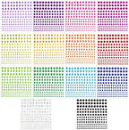Ketsicart self adhesive rhinestone gem stickers front view showing 14 sheets