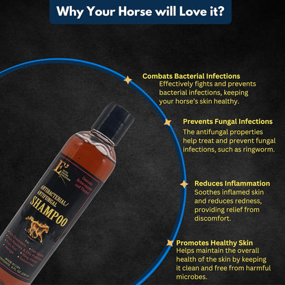 Veterinary grade antifungal shampoo for horses