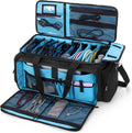 HODRANT Large DJ Gig Bag front view showcasing heavy duty black exterior design for professional audio gear storage.
