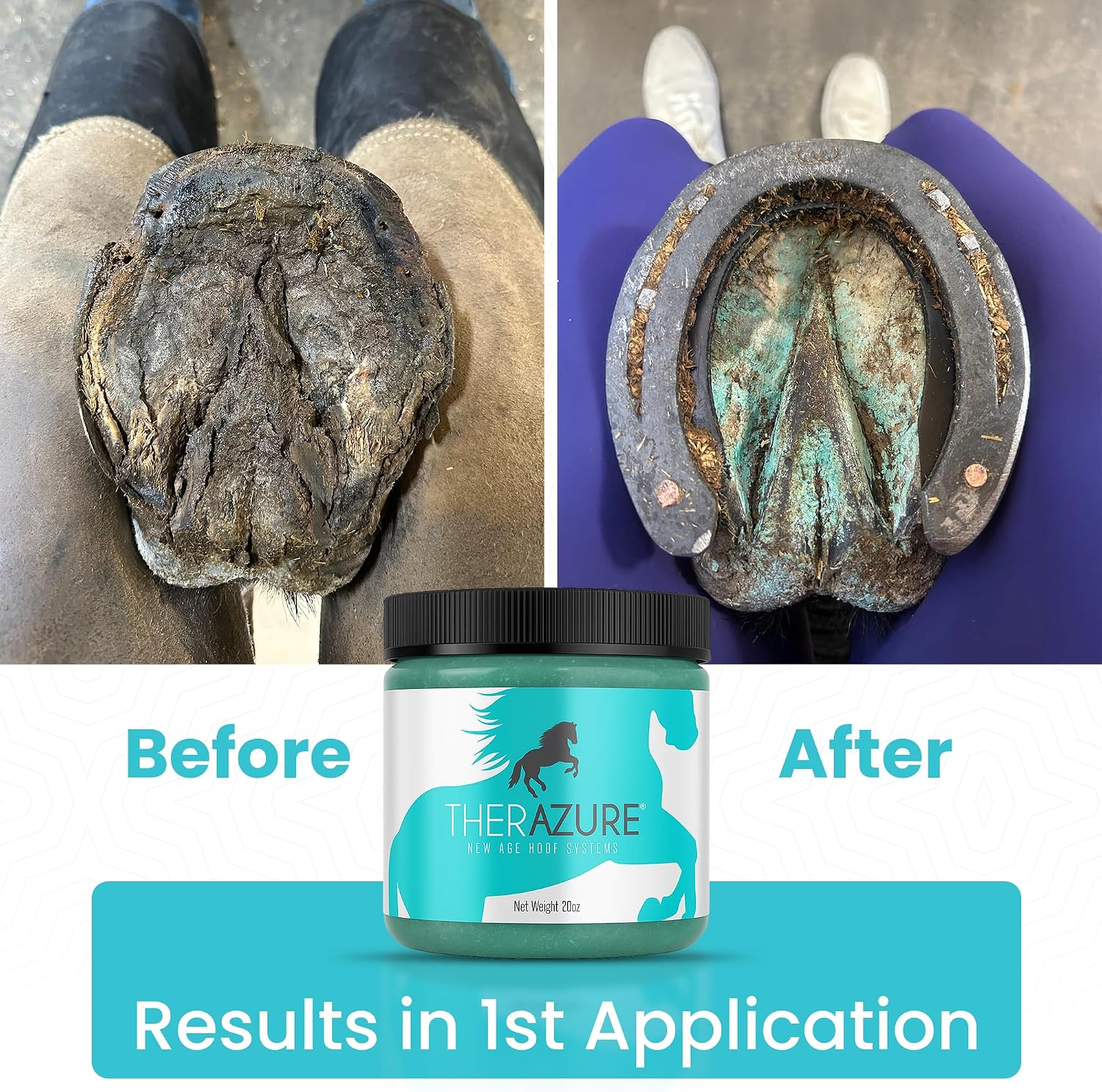 Heat resistant all weather hoof protection clay jar for hooved animals.