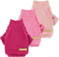Fitwarm classic fleece dog sweatshirt front view in light pink color.