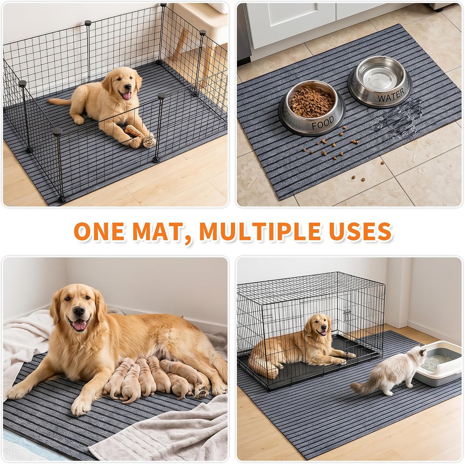 Waterproof surface texture of Tempoak kennel mat