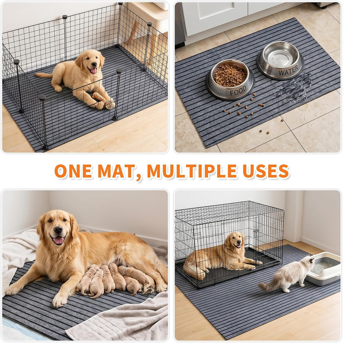 Waterproof surface texture of Tempoak kennel mat