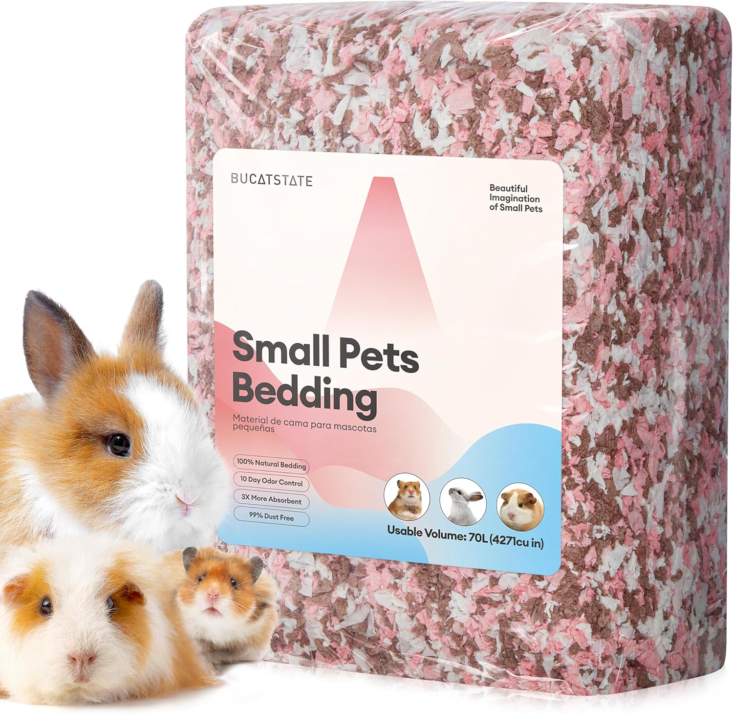 BUCATSTATE Hamster Bedding 15L, 99% Dust-Free Guinea Pig Paper Bedding Odor Control Paper Bedding, Cozy Small Animal Bedding for Rabbit Rat Syrian Dwarf Hamsters Gerbils (Lavender) - Image 11